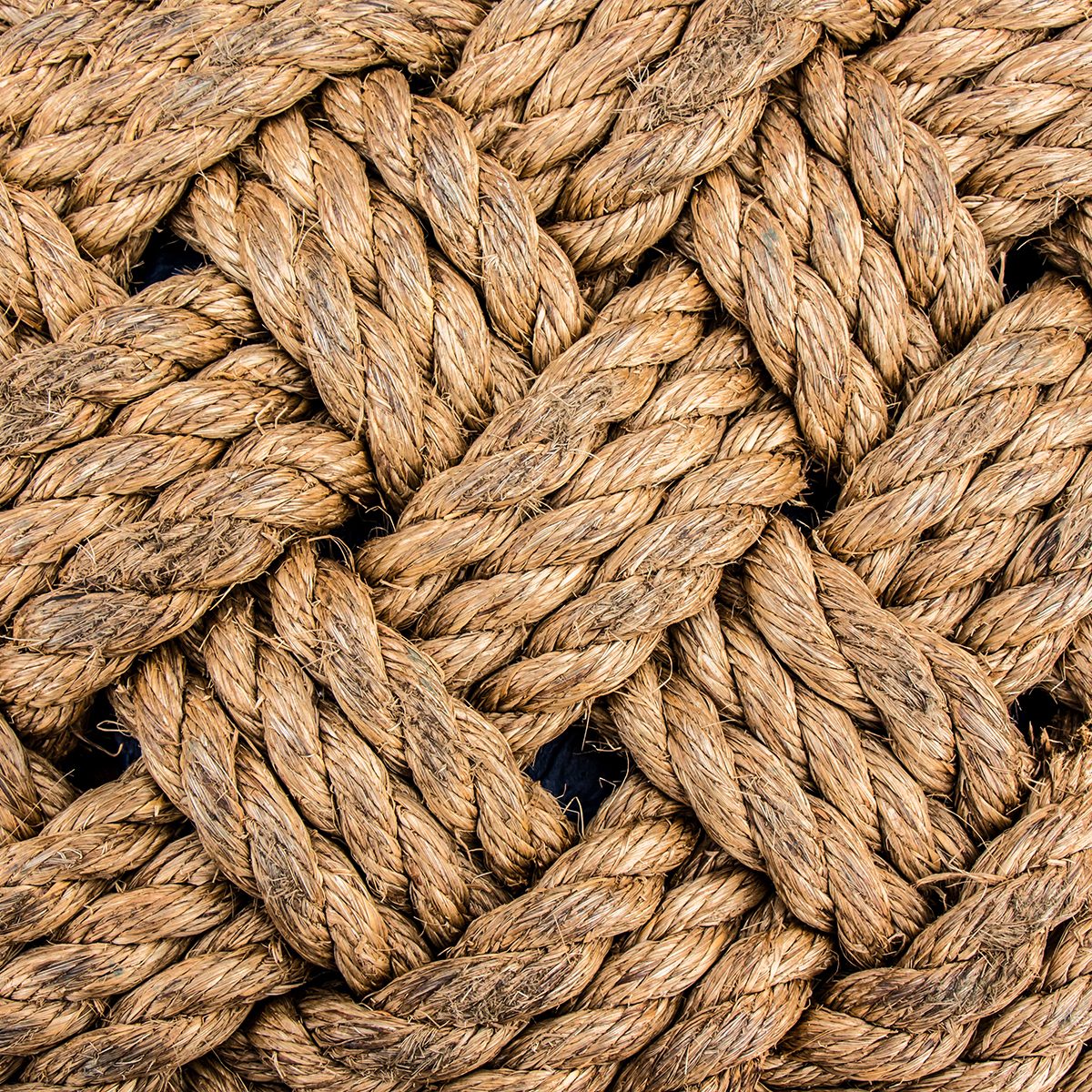 A braided used rope texture