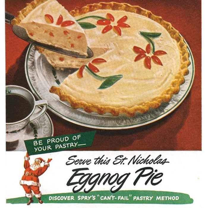 egg nog pie ad