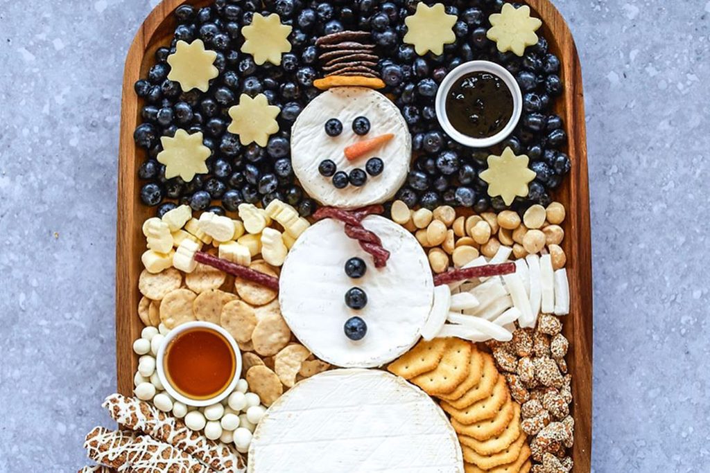 snow man platter