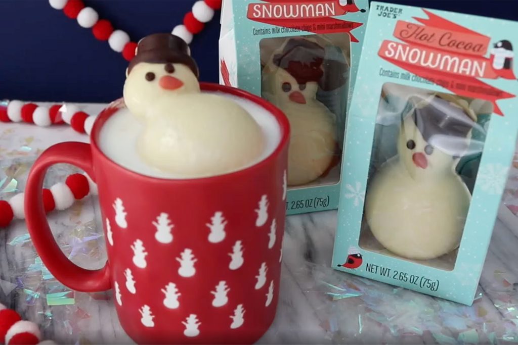 trader joes hot chocolate snowman