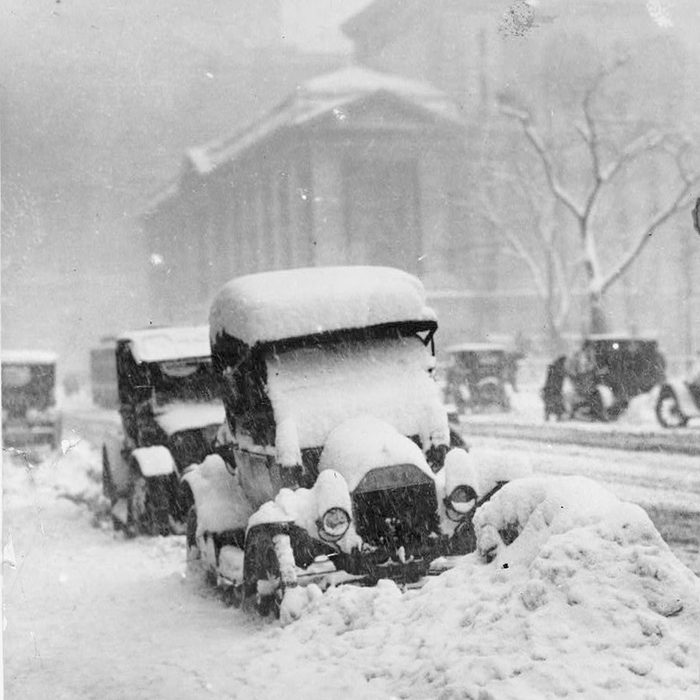 Snowbound automobiles