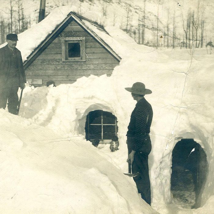 Alaska residents had to dig out a door-shaped hole so that they could enter their home