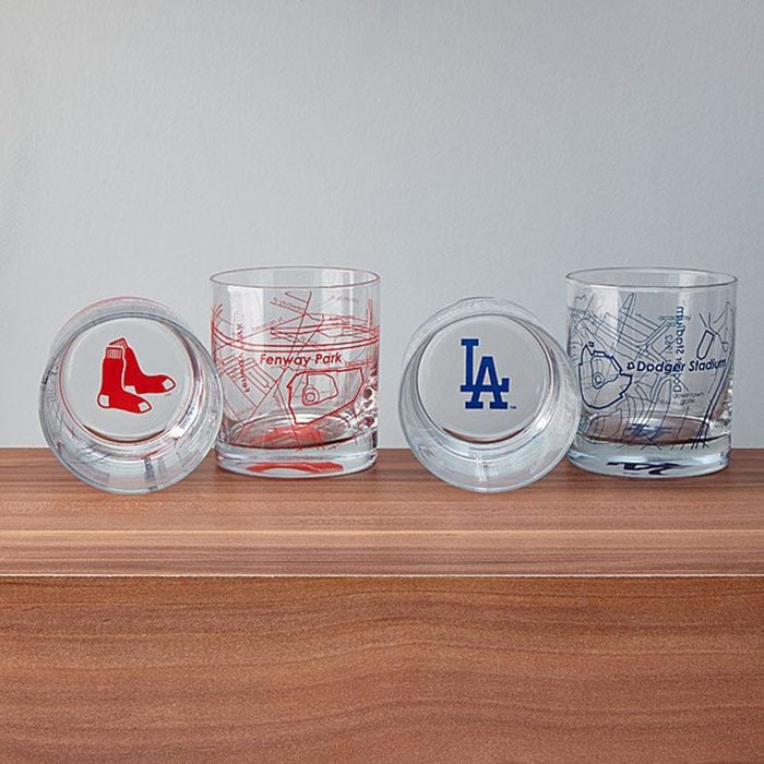 gifts for men Baseball Park Map Glasses Set Of 2