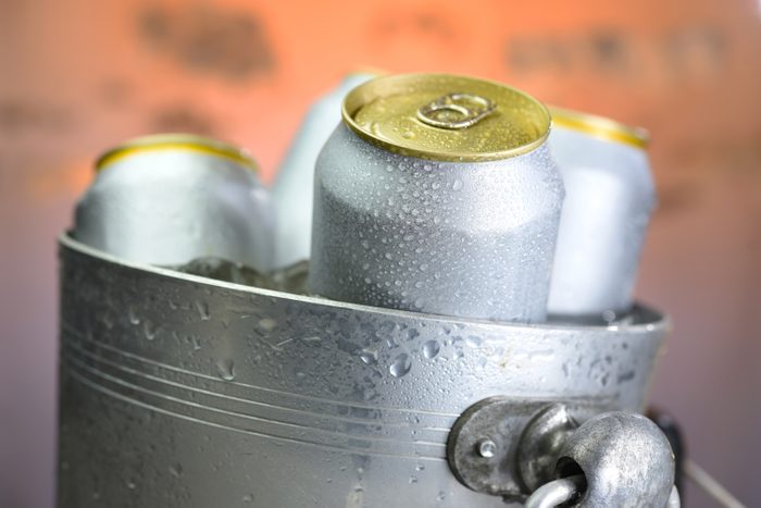 beer can chilled in wine cooler tank; Shutterstock ID 1579833088; Job (TFH, TOH, RD, BNB, CWM, CM): TOH Canned Wine