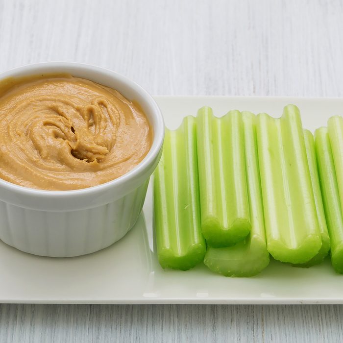 Celery sticks with peanut butter. Healthy snack, selective focus, horizontal; Shutterstock ID 510053068; Job (TFH, TOH, RD, BNB, CWM, CM): TOH