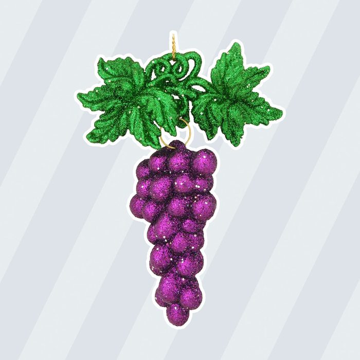 Grapes With Green Leaves Ornament