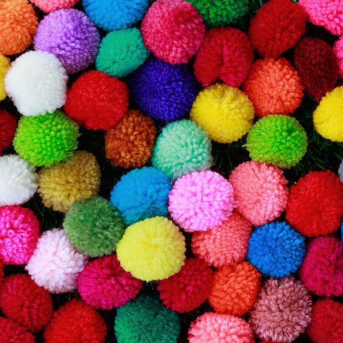 Multi-color pom-poms
