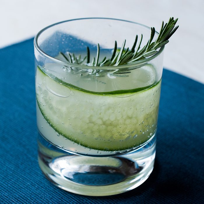 Rosemary Gin Gimlet Cocktail with Cucumber Slice.; Shutterstock ID 1036054450; Job (TFH, TOH, RD, BNB, CWM, CM): TOH