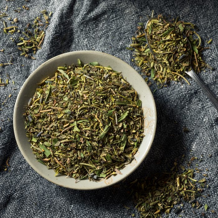 Organic Dry Herbs De Provence in a Bowl