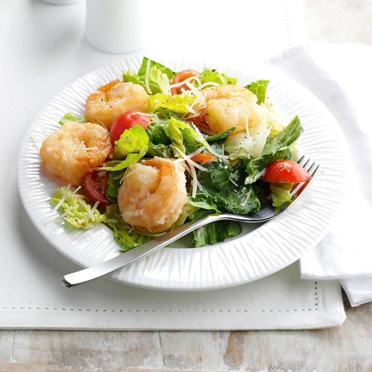 Air-Fryer Shrimp Caesar Salad