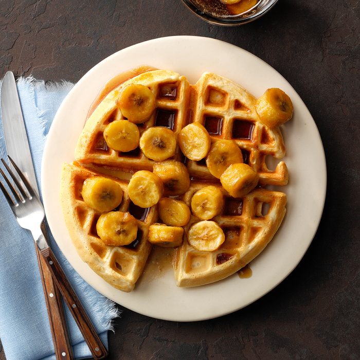 Bananas Foster Waffles