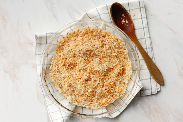 toasted coconut from the microwave