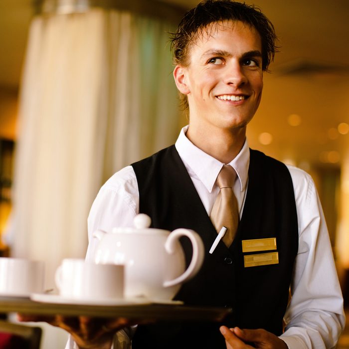 Handsome Young Waiter Portrait