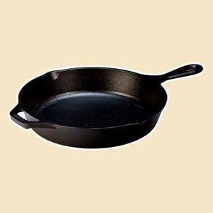 Lodge L8SK3 Cast Iron Skillet and Ready for Stove Top or Oven Use, 10.25