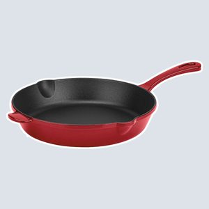 Cuisinart CI22-24CR Chef's Classic Enameled Cast Iron 10-Inch Round Fry Pan, Cardinal Red