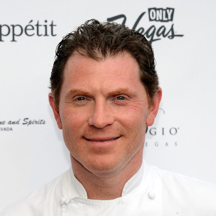 Television personality and chef Bobby Flay arrives at Vegas Uncork'd by Bon Appetit's Grand Tasting event at Caesars Palace on May 10, 2013 in Las Vegas, Nevada. (Photo by Ethan Miller/Getty Images for Vegas Uncork'd by Bon Appetit)