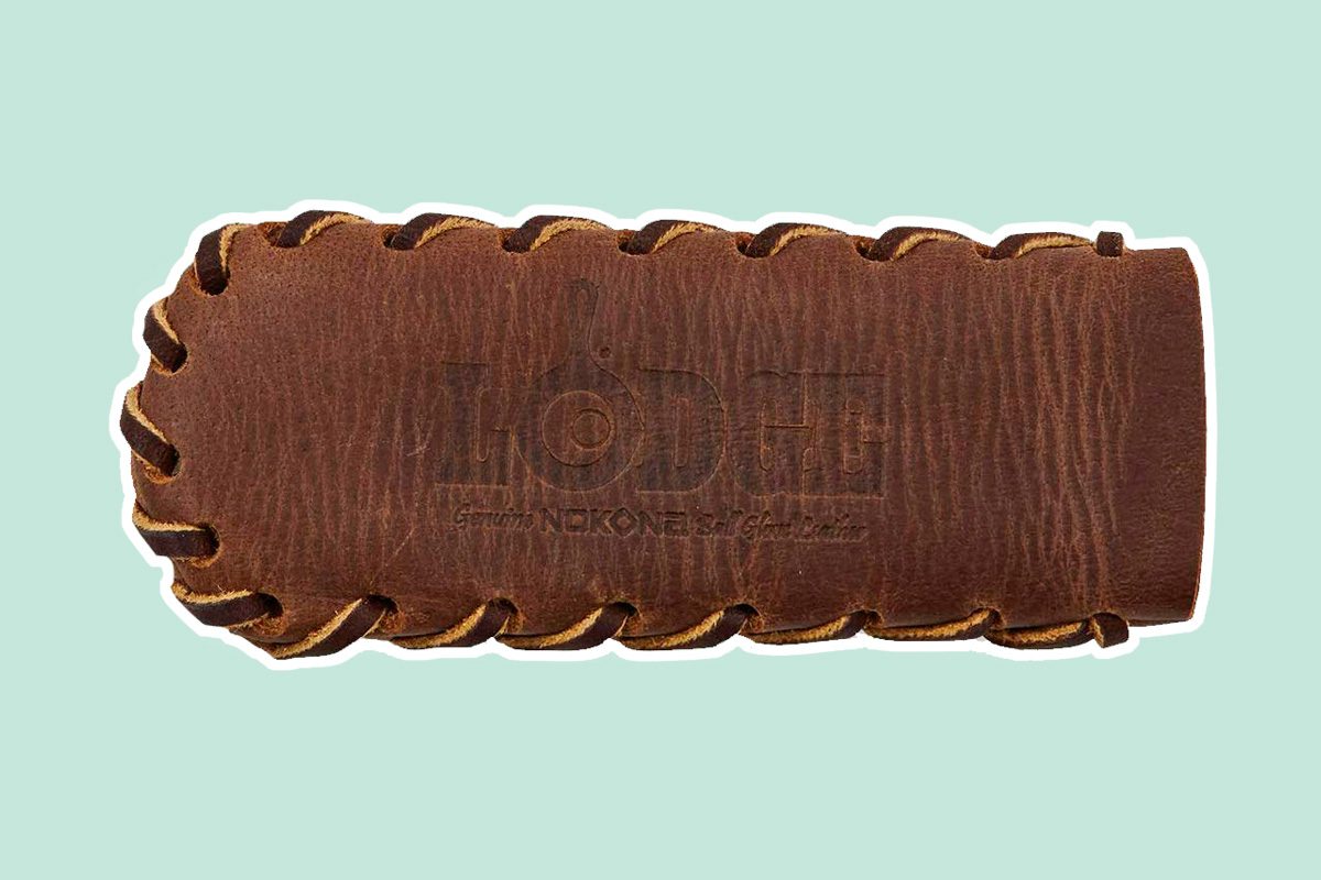 Lodge Cast Iron Nokona Leather Handle Mitt, Sprial Stitched, ALHHSS85,  coffee color