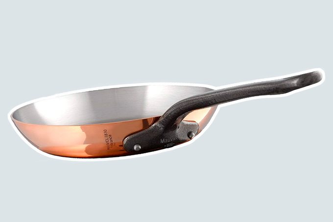 Mauviel 6544.26 M'Heritage M250C 2.5mm Copper Round Frying Pan, 10.2". considered one of the best skillets