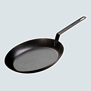 BK Steel Carbon Steel Paella Pan, 15, Cast Iron, Gets Nonstick