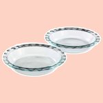 Pyrex Easy Grab Glass Pie Plate (9.5-Inch, 2-Pack)
