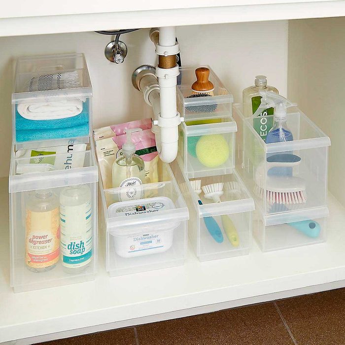 clear stackable plastic storage