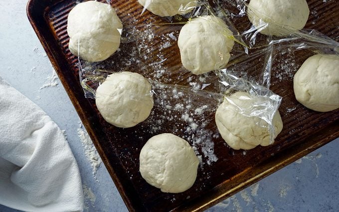 bialy dough ready for a second proofing