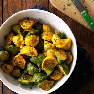 Garlic-Herb Fried Patty Pan Squash