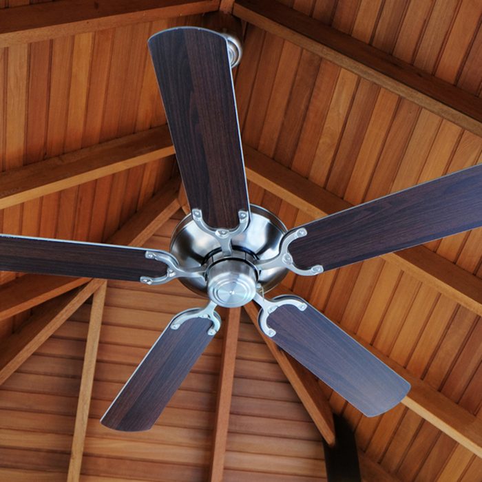 Ceiling fan, indoors; Shutterstock ID 267625301
