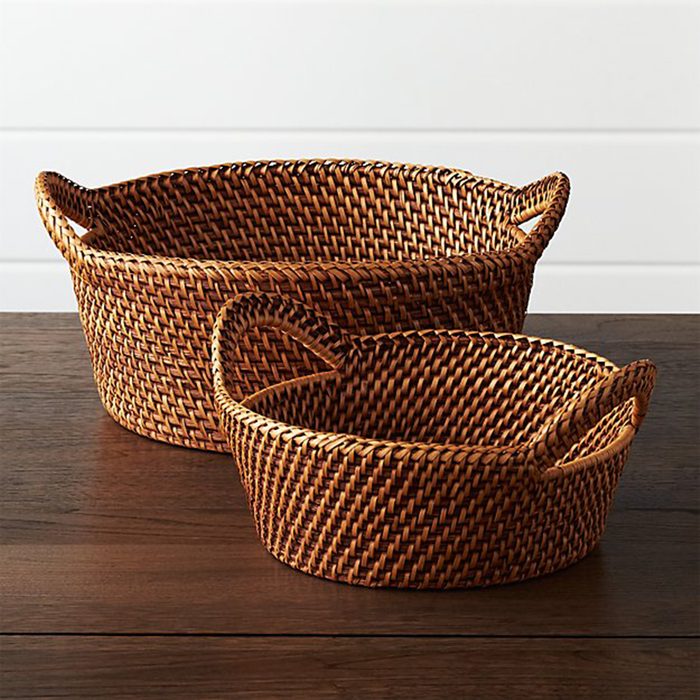 Artesia Large Honey Rattan Bread Basket