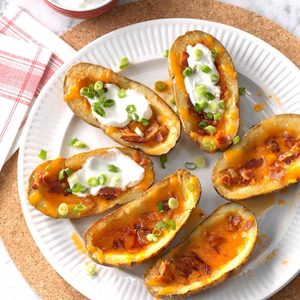 Multi-Cooker Bacon and Cheddar Potato Skins