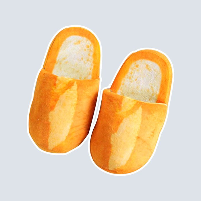 Veribuy Creative Simulation Bread Slippers Baguette/French Bread/Caramel Bread Funny House Shoes Slippers