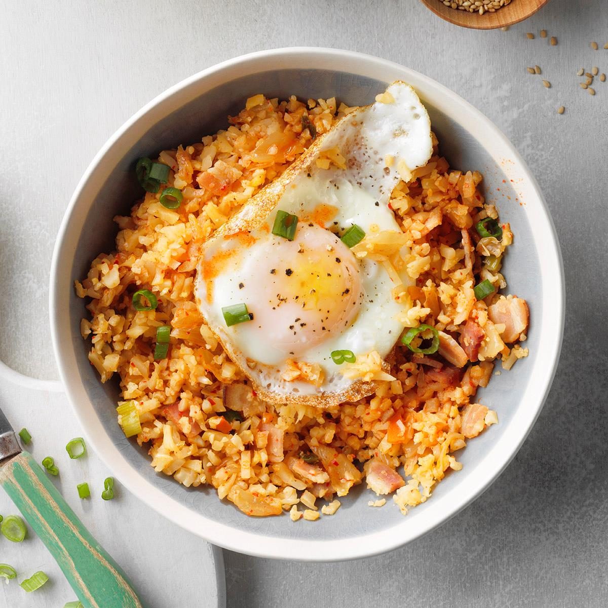 October 6: Kimchi Cauliflower Fried Rice