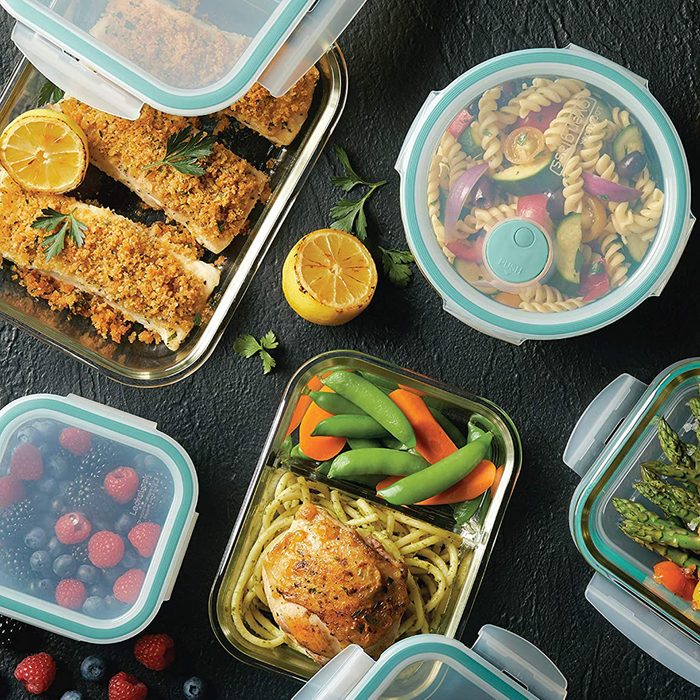 LOCK & LOCK LLG455S5A Purely Better Glass Food Storage Container Set, 10 Piece, Clear