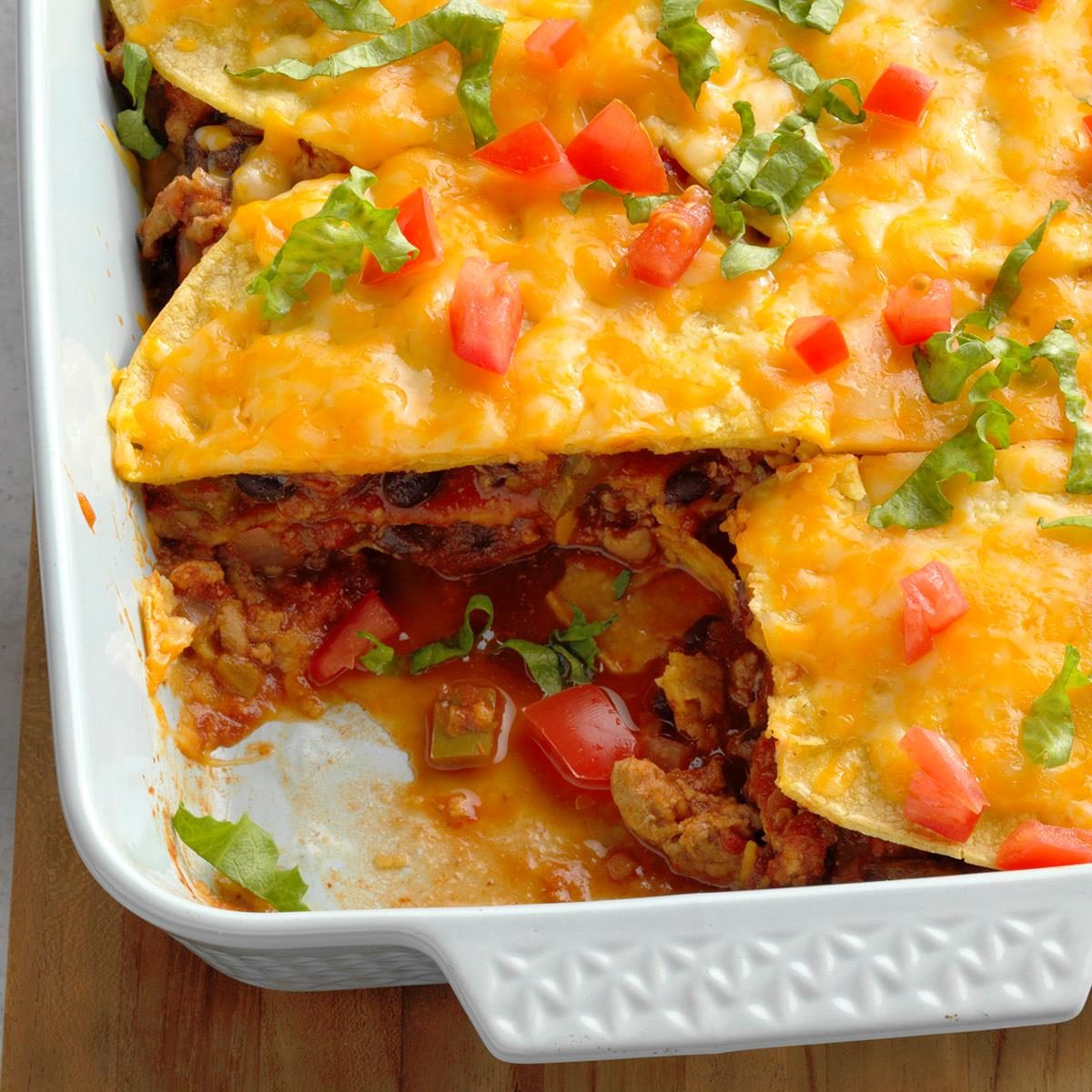 Turkey and Black Bean Enchilada Casserole