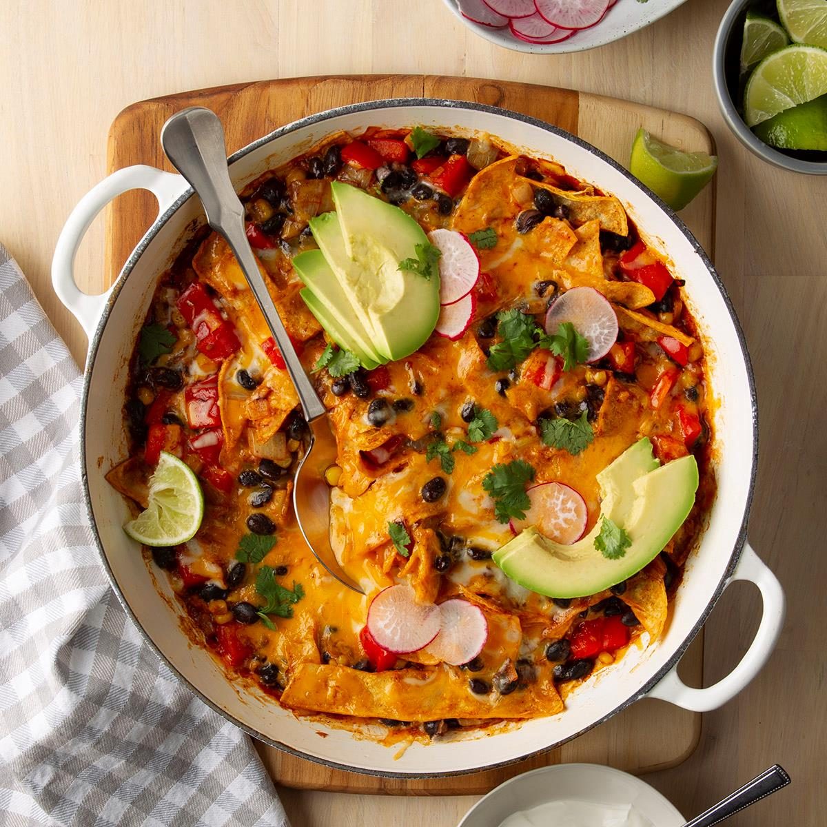 Vegetarian Skillet Enchiladas