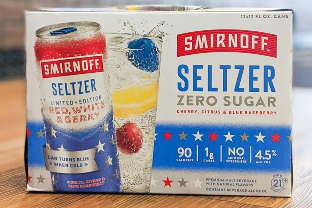 smirnoff red white and berry seltzer