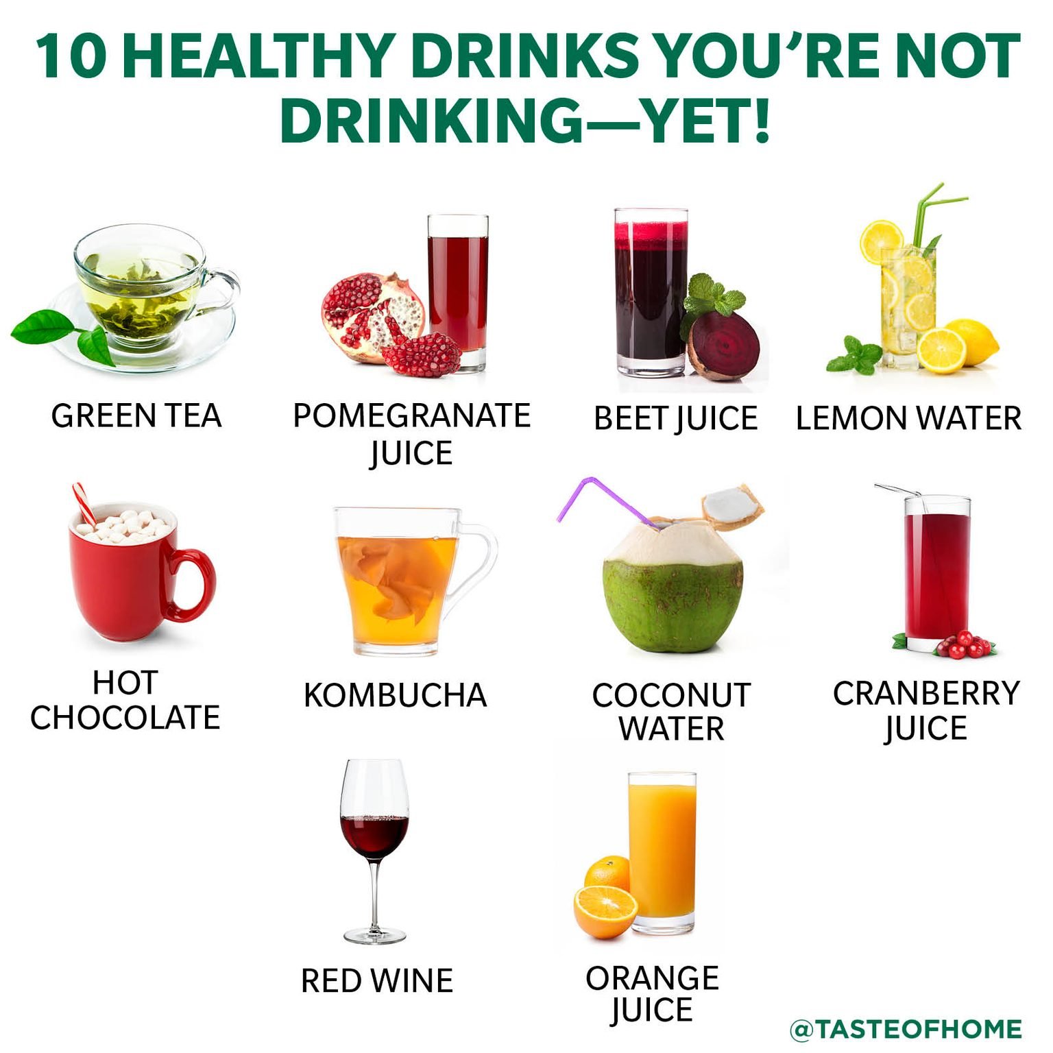 10 Healthy Drinks You Should Start Drinking Beverage Health Benefits