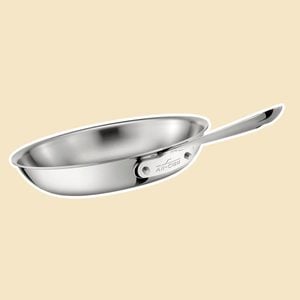 All-Clad 4112 Stainless Steel Tri-Ply Bonded Dishwasher Safe Fry Pan / Cookware, 12-Inch, Silver - 8701004401
