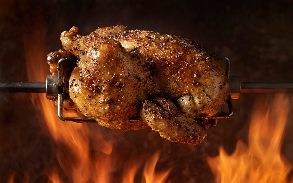 Roast Chicken on the BBQ - Photographed on a Hasselblad H3D11-39 megapixel Camera System