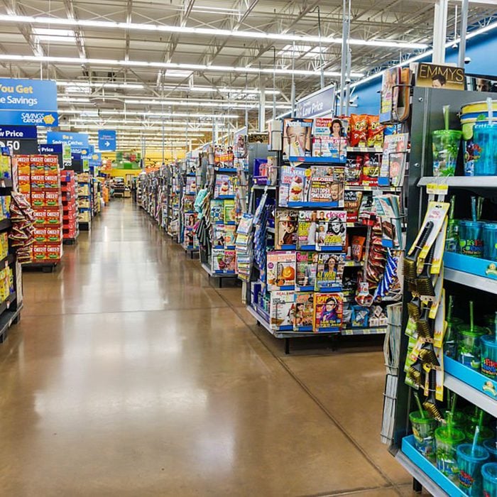 Empty Walmart aisle