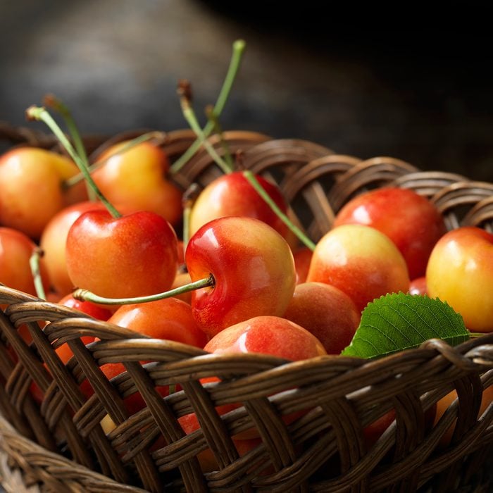 Fresh organic fruit, rainier cherries