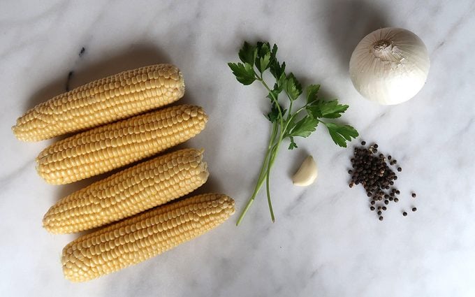 horizontal image of corn stock ingredients