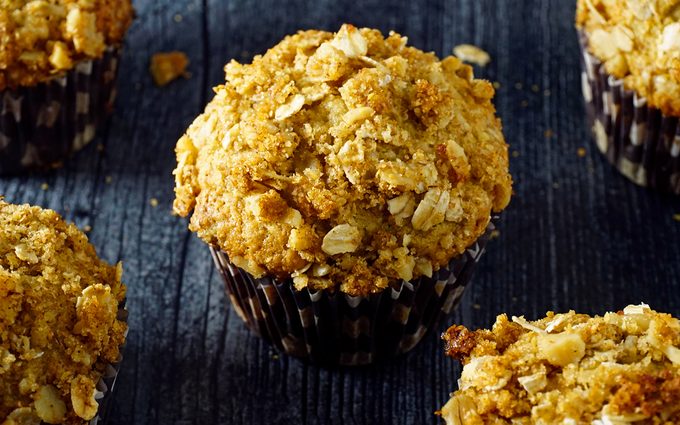 close-up of healthy muffins made with kids