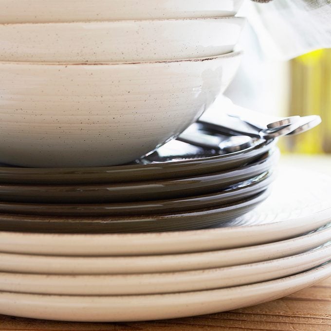 Stack of bowls and plates