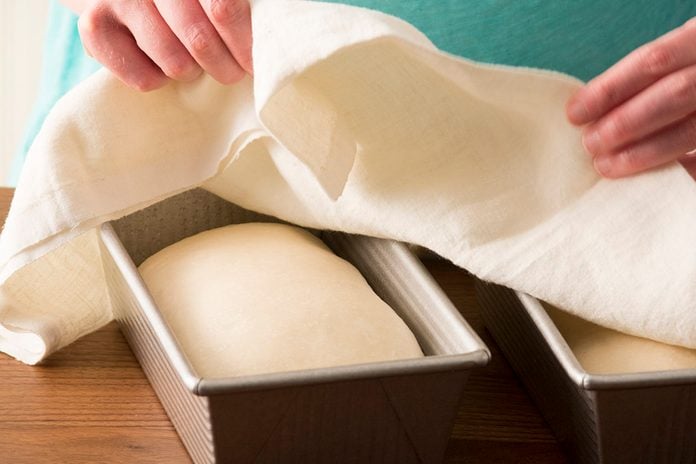 Proofing bread in loaf pan