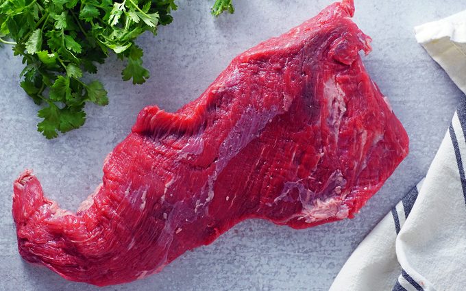 tri-tip steak raw before marinade