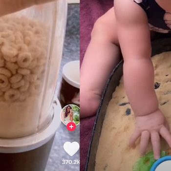 Tik Tok edible sand from cheerios for children hack