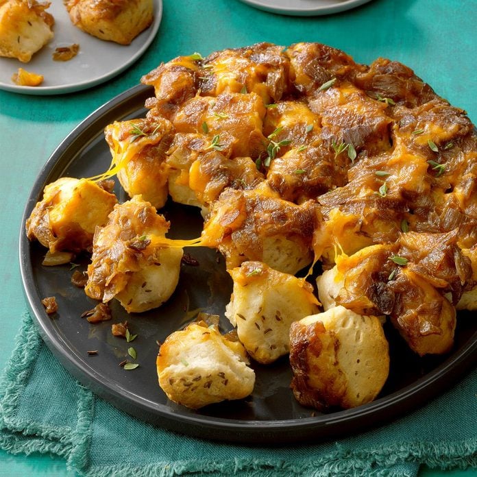 Cheesy Caramelized Onion Skillet Bread