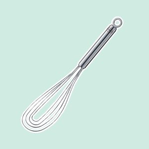 Rösle Stainless Steel Flat Whisk, 8 Wire, 8.7-inch