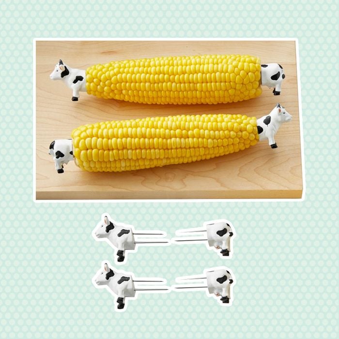 Cow Corn Picks, Set of 4